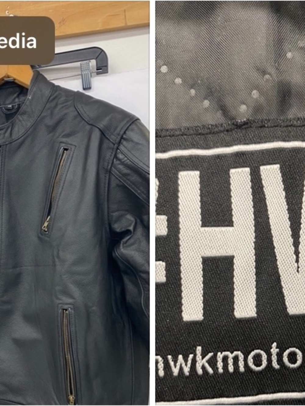 Brand New Black Leather Motorcycle Jacket - Men's 3xl and 4xl